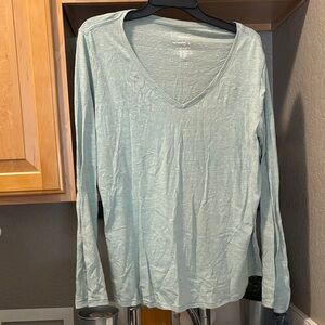 Sonoma Light Blue V-Neck Long Sleeve Tee